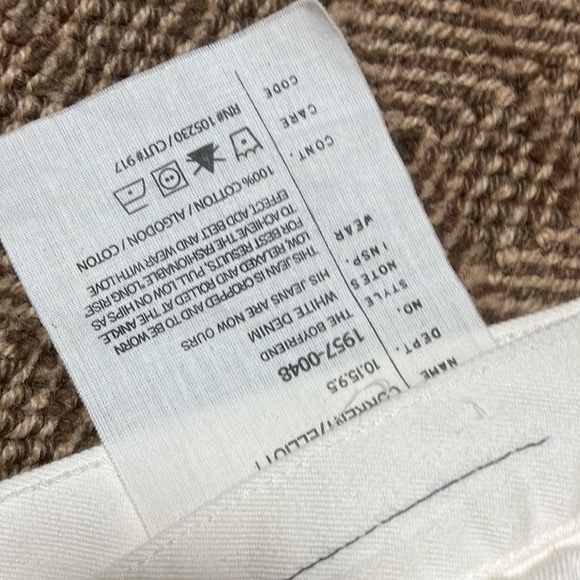 Current Elliott the boyfriend Jean white NWT 28 - Picture 7 of 10